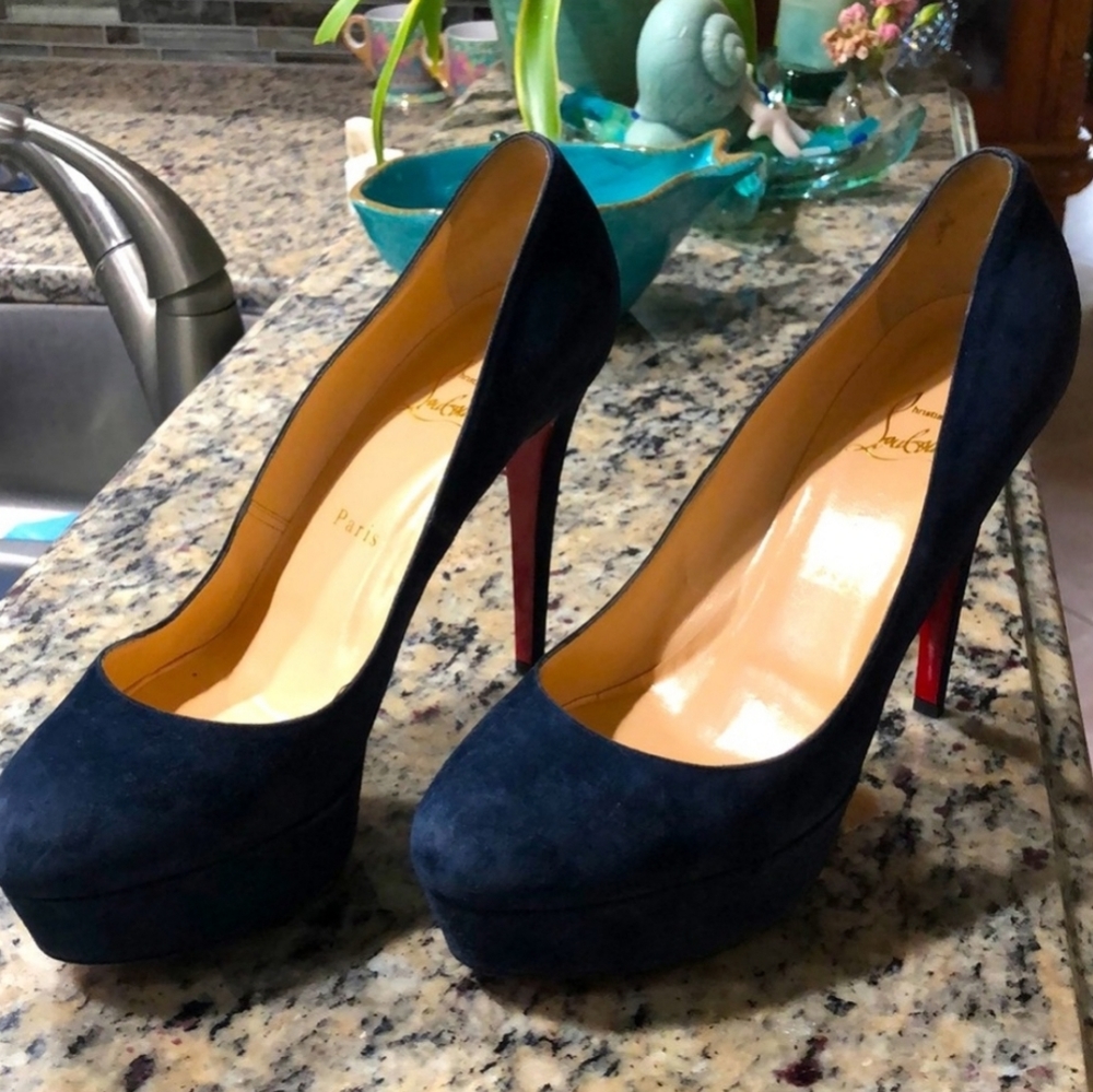Christian Louboutin Bianca Navy Blue Suede 39.5